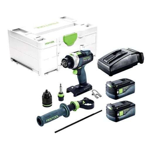 Festool TPC 18/4 5.0 I-Plus (578286) 18V 5.0Ah Li-ion Cordless Bluetooth 4 Speed Hammer Drill Set with Systainer – image 2