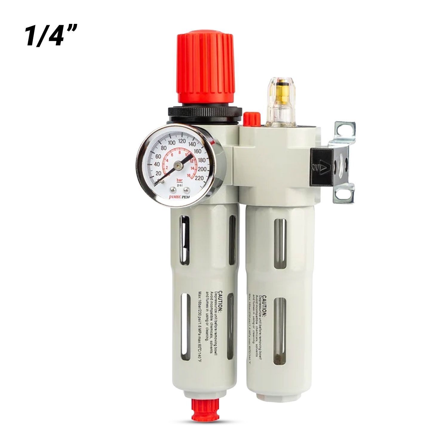 Jamec-Pem 063034 1/4" BSP F Filter Regulator Lubricator – image 1