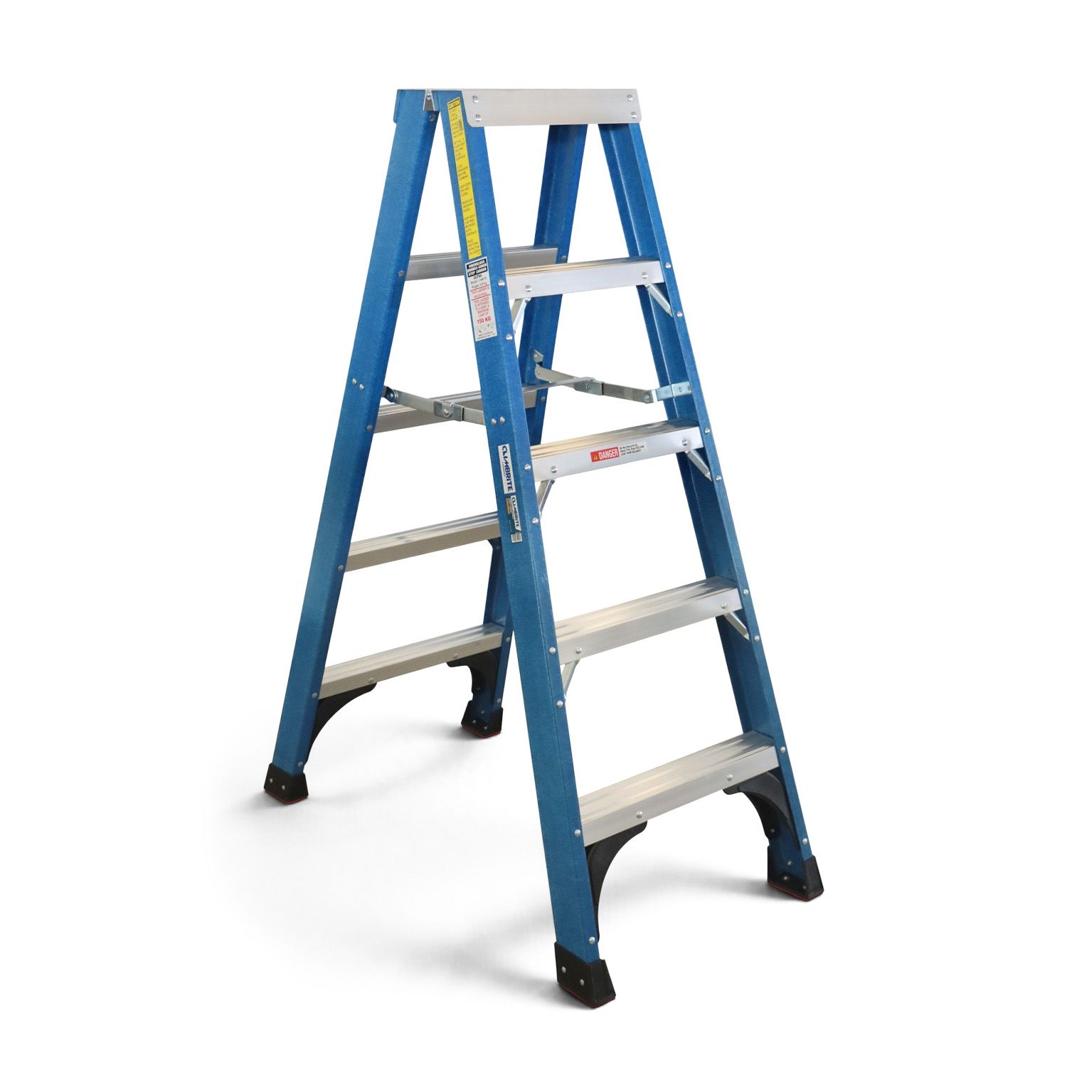 [Pre-Order] Climbrite CLFS4 1.5m 4-Step Fibreglass Double Sided Ladder – image 1