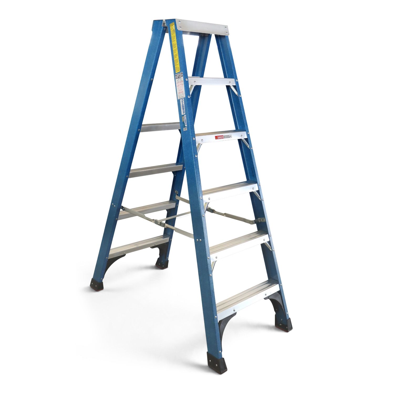 [Temporarily Out Of Stock] Climbrite CLFS5 1.8m 5-Step Fibreglass Double Sided Ladder – image 1