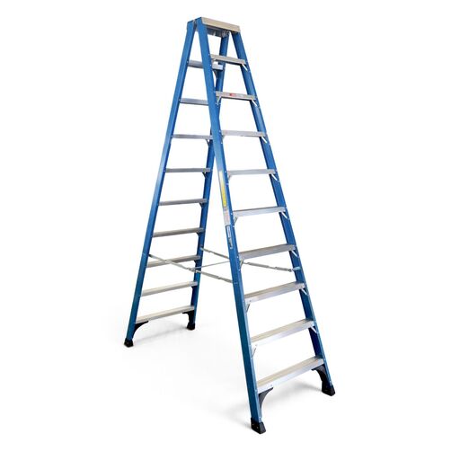 [Temporarily Out Of Stock] Climbrite CLFS9 3m 9-Step Fibreglass Double Sided Ladder