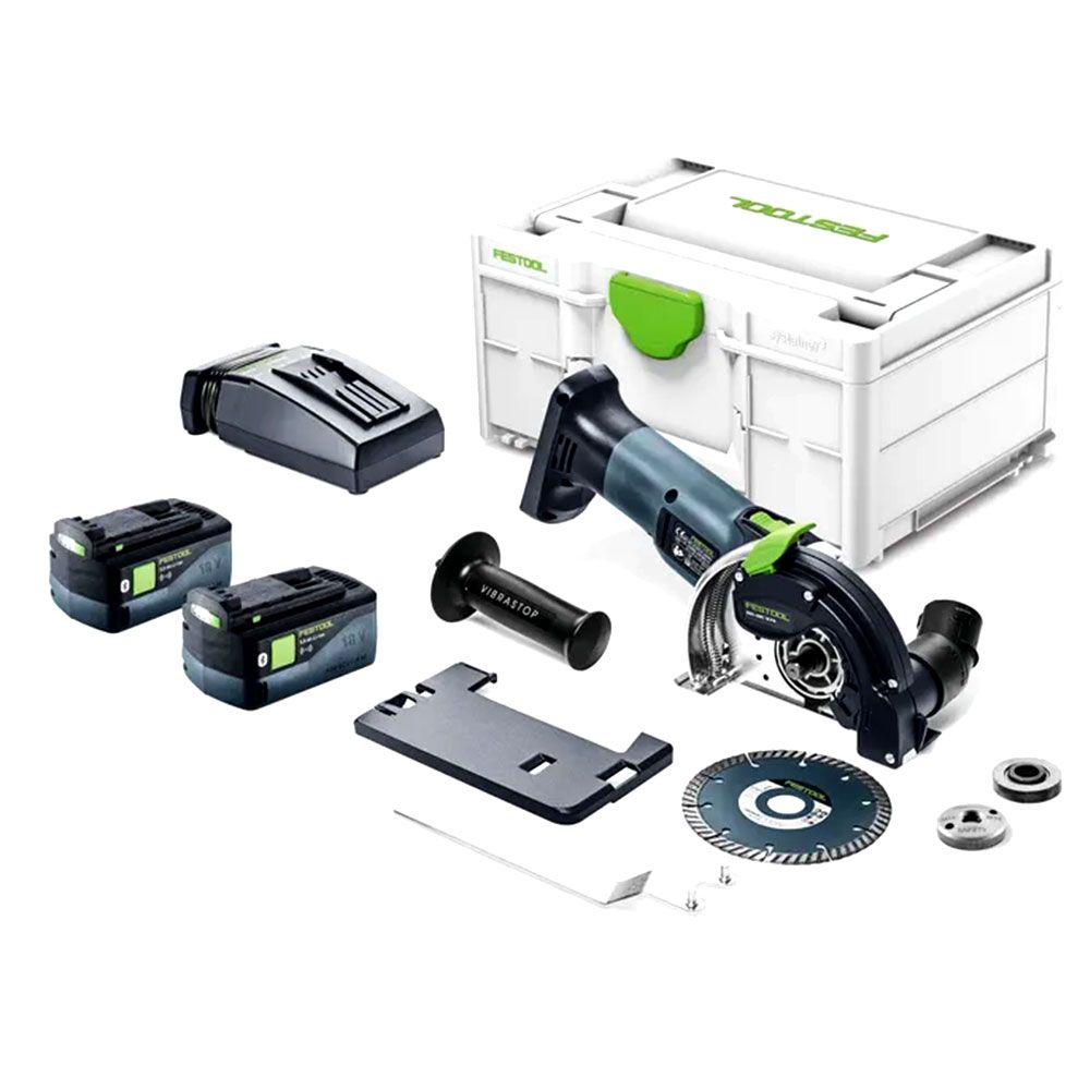 Festool DSC-AGC 18-125 FH 5.0Ah EBI-Plus (578297) 18V 5.0Ah Li-ion Cordless Diamond Cutting Set in Systainer – image 2