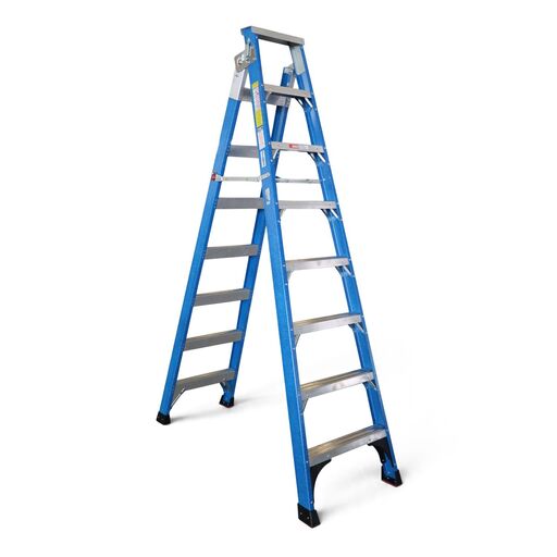 [Temporarily Out Of Stock] Climbrite CLFDS7 2.4m 7-Step Dual Purpose Fibreglass Ladder