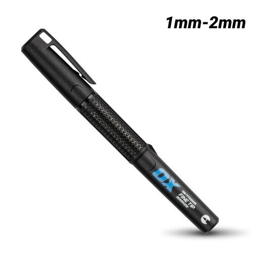OX Tools OX-T710502 OX TuffMark 1mm-2mm Construction Marker Fine – Black