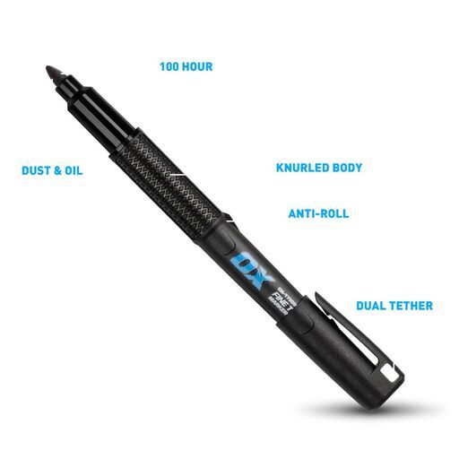 OX Tools OX-T710502 OX TuffMark 1mm-2mm Construction Marker Fine – Black – image 4