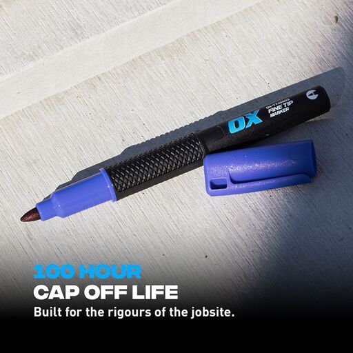 OX Tools OX-T710503 OX TuffMark 1mm-2mm Construction Marker Fine – Blue – image 6
