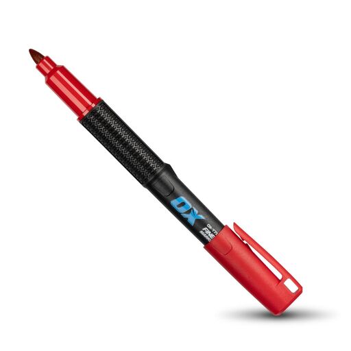 OX Tools OX-T710504 OX TuffMark 1mm-2mm Construction Marker Fine – Red – image 3