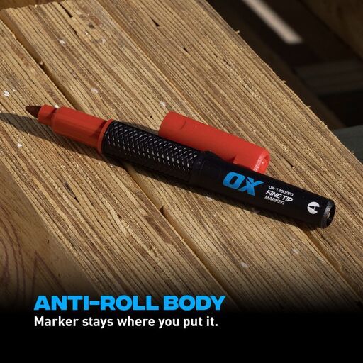 OX Tools OX-T710504 OX TuffMark 1mm-2mm Construction Marker Fine – Red – image 8