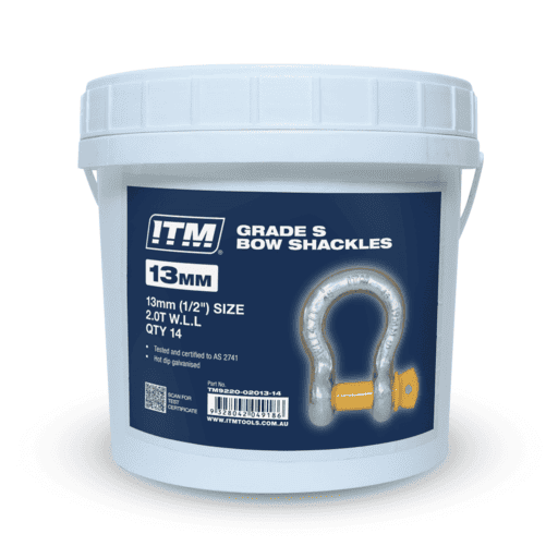 ITM TM9220-02013-14 14-Pack Yellow Pin GS Screw Pin 2 Tonne 13mm Body Bow Shackles – image 2