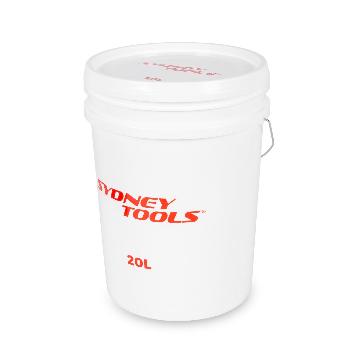 Sydney Tools STBWHI20L+SLID20WHI 20L White Plastic Pail Bucket With Lid – image 2