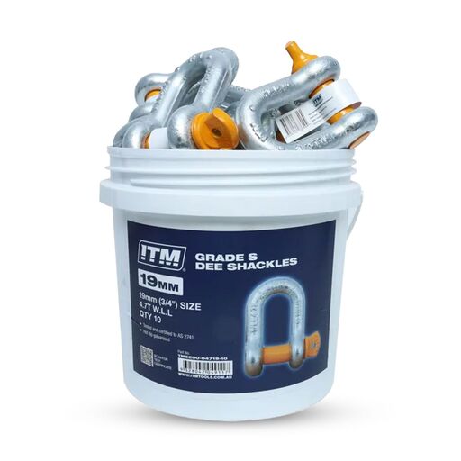 ITM TM9200-04719-10 10-Pack Yellow Pin GS Screw Pin 4.7 Tonne 19mm Body Dee Shackles – image 3
