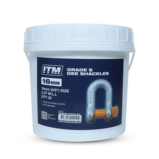 ITM TM9200-04719-10 10-Pack Yellow Pin GS Screw Pin 4.7 Tonne 19mm Body Dee Shackles – image 2
