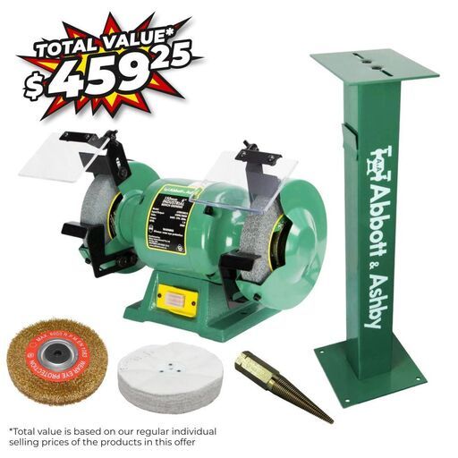 Abbott & Ashby ATBG2806-KIT3 280W 150mm (6") Bench Grinder Starter Station