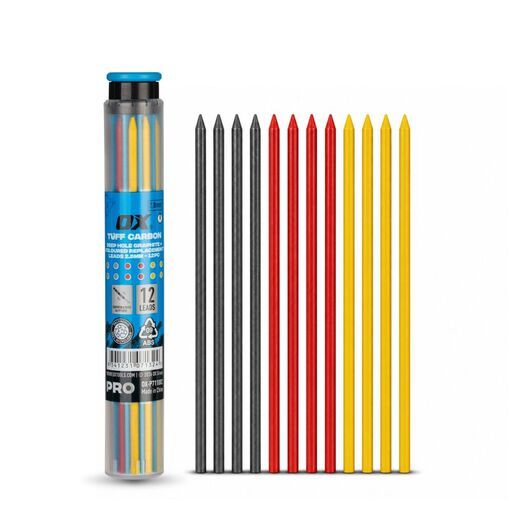 OX Tools OX-P711002 12-Pack 2.8mm OX Pro Tuff Carbon Deep Hole Replacement Leads - Coloured – image 2
