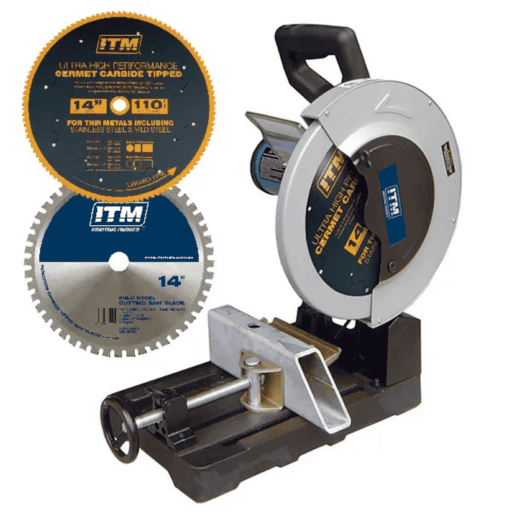 ITM S14-PROKIT 3hp 1450rpm 350mm (14") Metal Cutting Saw with 66T TCT Mild Steel + 110T Cermet Stainless Steel Blades