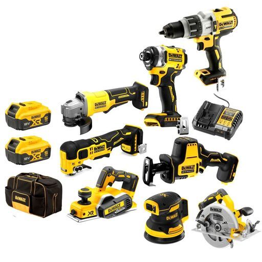 DeWalt DCZ588P2ST-XE 18V XR 5.0Ah Li-ion Cordless Brushless 8pce Combo Kit Value Pack – image 2