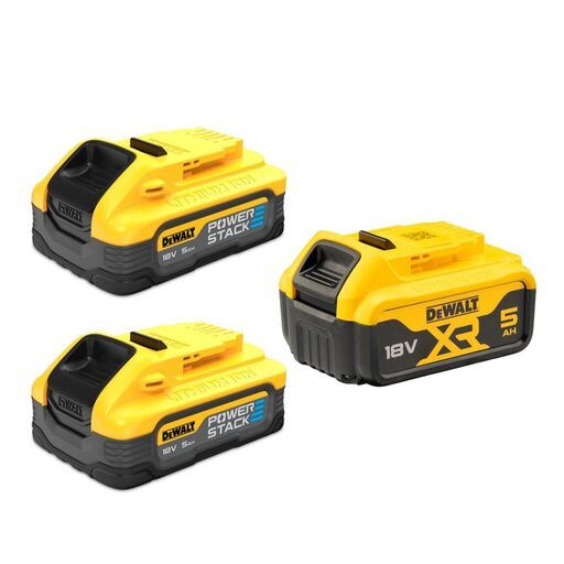 DeWalt DCBP518H3ST-XJ 3-Pack 18V 5.0Ah XR Li-ion Compact PowerStack & Slide Battery Pack – image 3