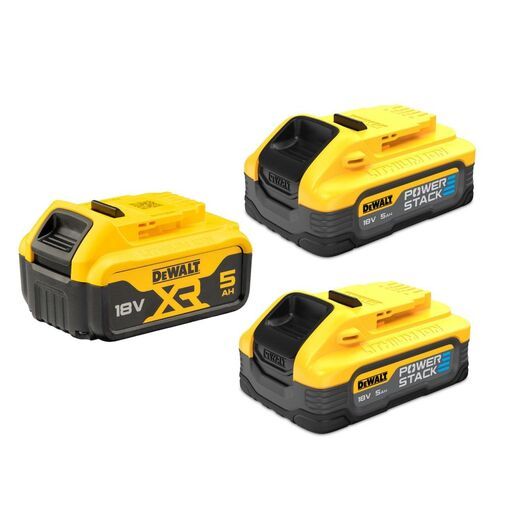 DeWalt DCBP518H3ST-XJ 3-Pack 18V 5.0Ah XR Li-ion Compact PowerStack & Slide Battery Pack – image 2