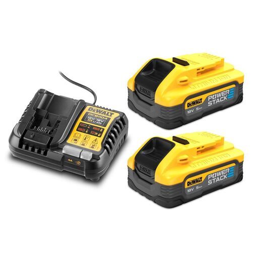 DeWalt DCBP518H2CST-XJ 2 x 18V 5.0Ah XR Li-ion Compact PowerStack Batteries & Charger Set – image 2