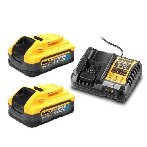 DeWalt DCBP518H2CST-XJ 2 x 18V 5.0Ah XR Li-ion Compact PowerStack Batteries & Charger Set – image 3