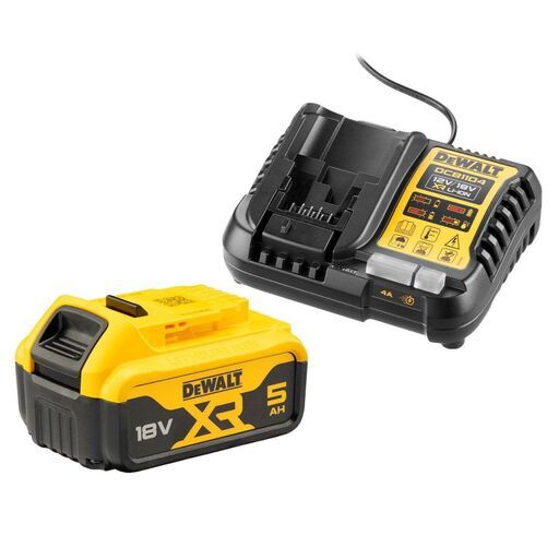 DeWalt DCB184CST-XJ 18V 5.0Ah XR Li-Ion Cordless Slide Battery + 12V-18V Multi-Voltage Battery Charger Starter Pack – image 2