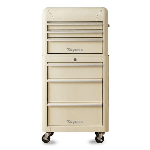 [Pre-Order] Daytona D3DSCCM+D3DSBCM 24" 3 Drawer Storage Chest + 24" 3 Drawer Retro Storage Roller Cabinet - Pastel Cream