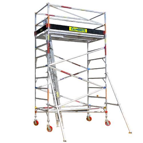Climbrite CLI4S 2.5m x 0.8m x 4.2m Single Width Aluminium Mobile Scaffold – image 2