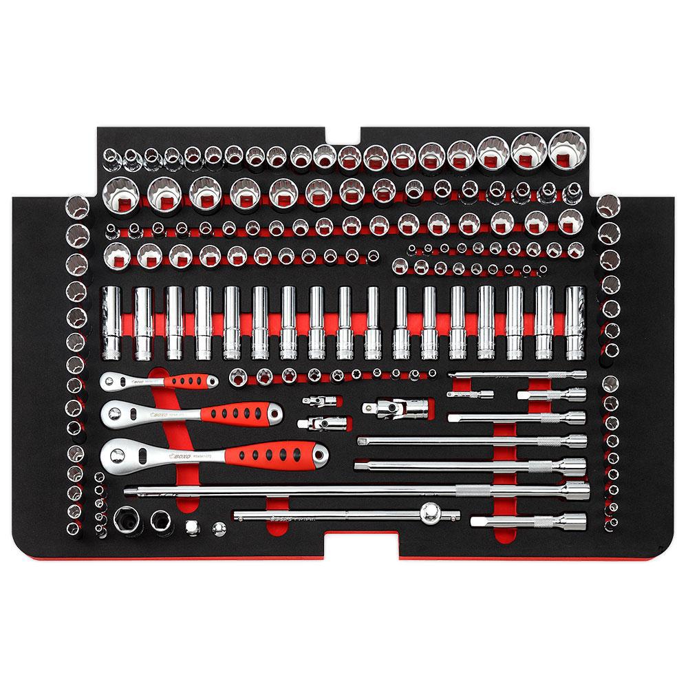 Boxo BOX743 743 Pce 17 Drawer Top and Bottom Mechanical Tool Kit On Wheels