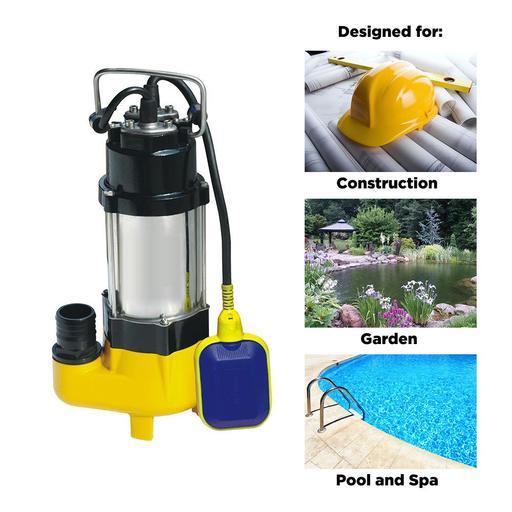 Stream SVQ250FKIT 250W 1.5" Dirty Water Submersible Pump with 20m Lay Flat Hose – image 3