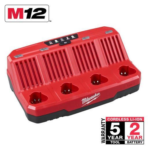 Milwaukee M12C4 12V Li-Ion 4 Bay Sequential Charger