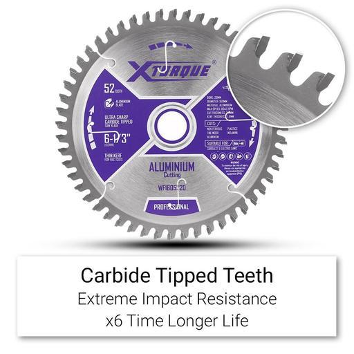 Xtorque WF1605220 160mm (6-1/3") 52-Tooth Aluminium Carbide Tipped Saw Blade – image 2