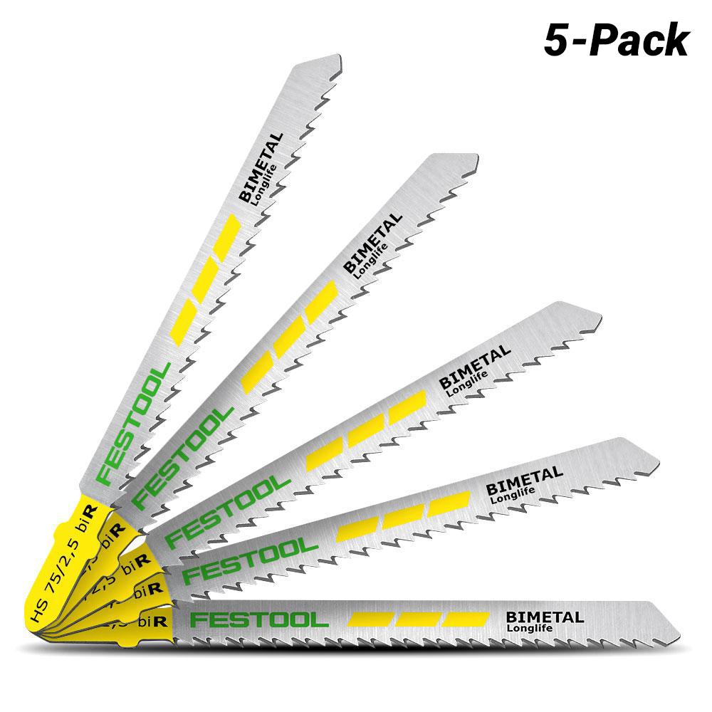 Festool S 75/2.5 R/5 (204259) 5Pack Jigsaw Blades