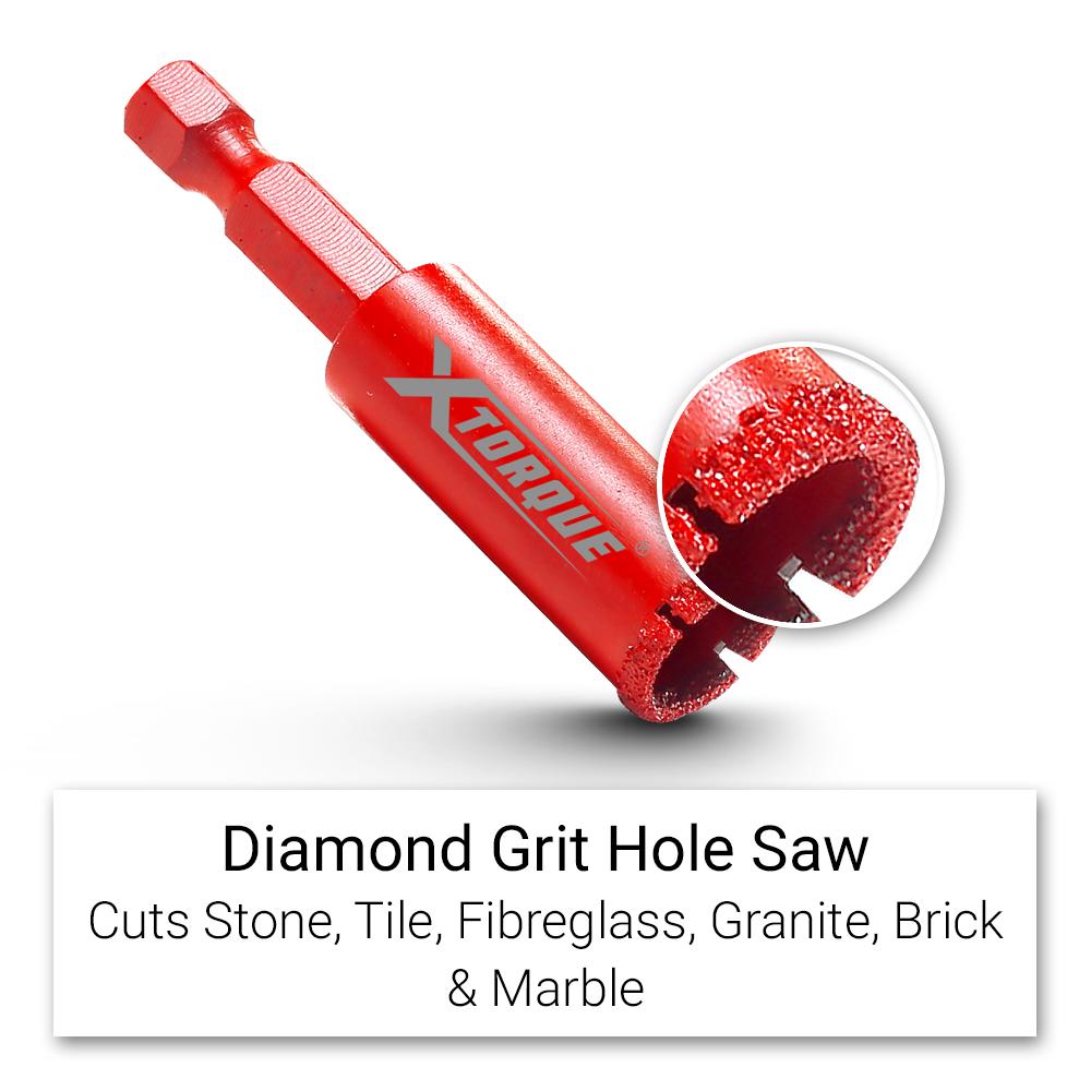 Xtorque XTO12DS 12pce Diamond Grit Hole Saw Set Kit