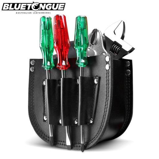 Bluetongue BLU4158-E 36" Black Leather Heavy Duty Tool Belt With Back Support Electrician Kit – image 7