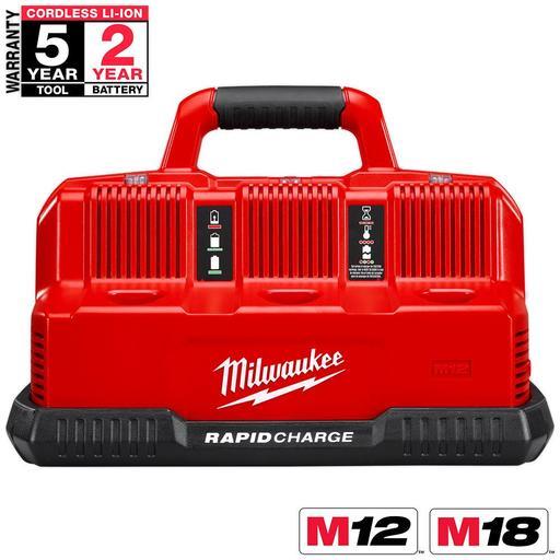 Milwaukee M12-18C3 12V - 18V Multi Voltage Rapid 6-Battery Charger Station – image 3