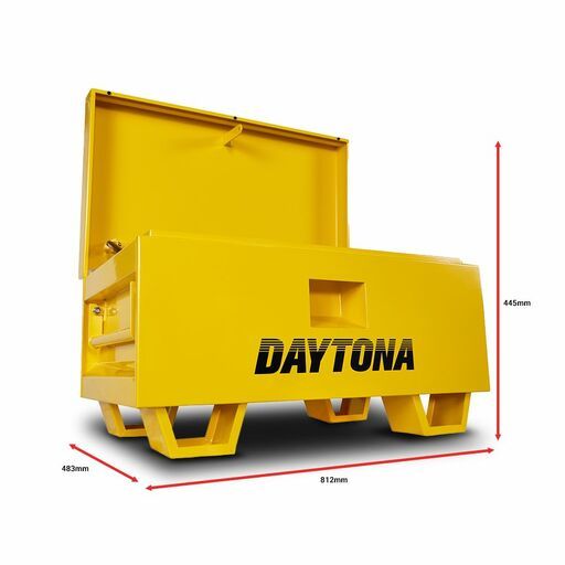 Daytona B445 812 x 483 x 445mm Yellow Steel Site Box