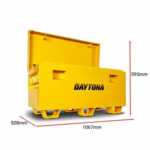 Daytona B595 1067 x 508 x 595mm Yellow Steel Site Box