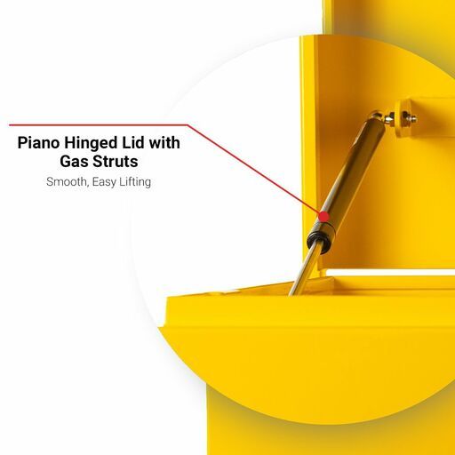 Daytona B595 1067 x 508 x 595mm Yellow Steel Site Box – image 8