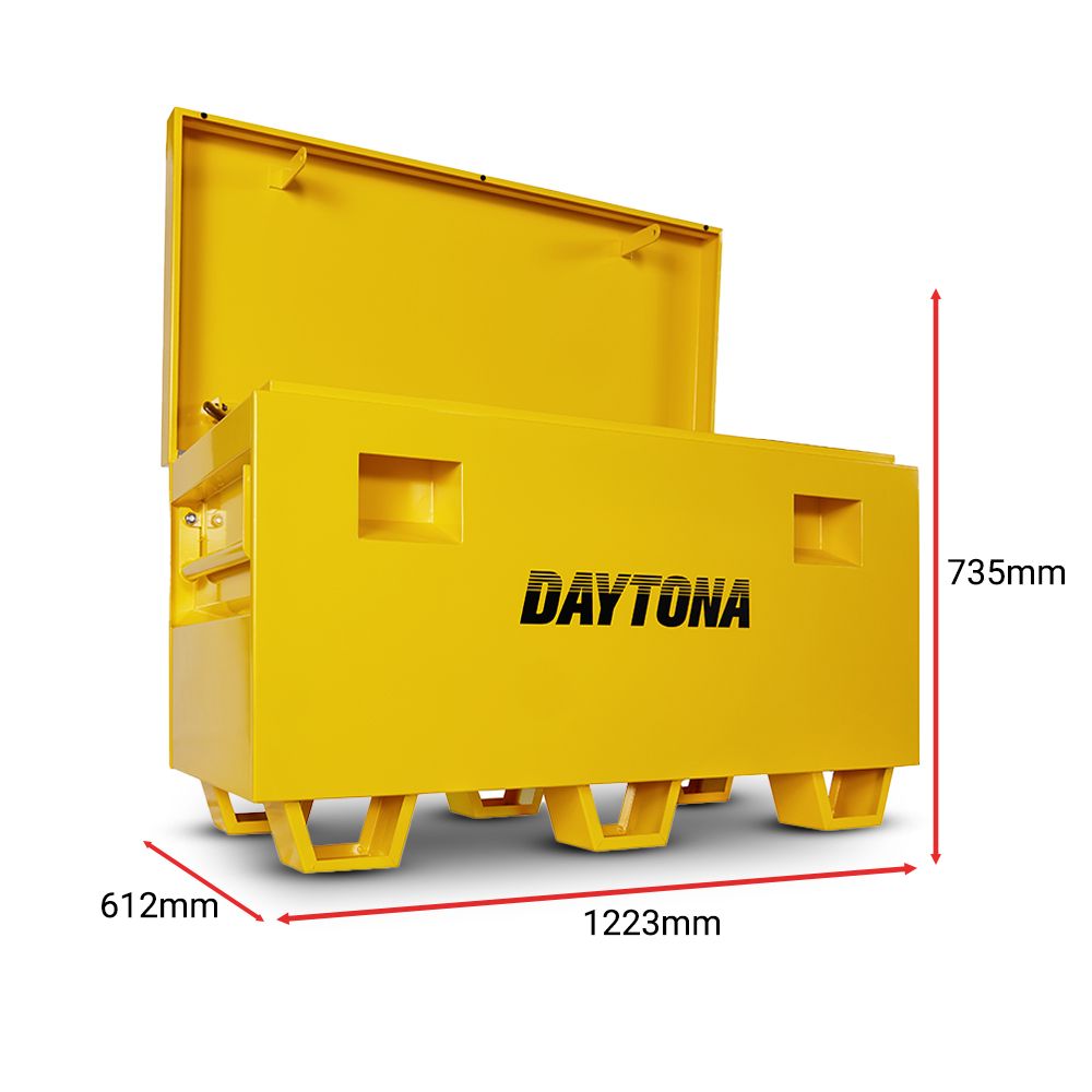 Daytona B735 1223 x 612 x 735mm Yellow Steel Site Box – image 1
