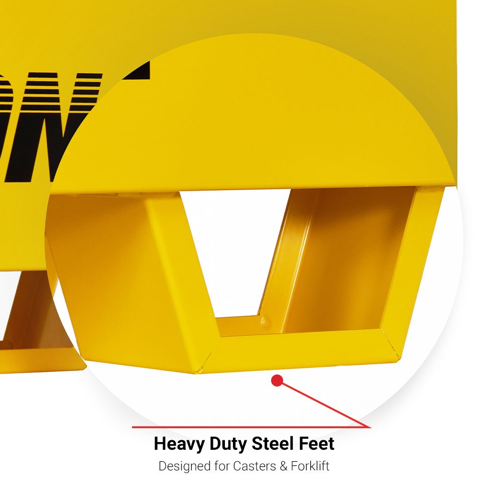 Daytona B735 1223 x 612 x 735mm Yellow Steel Site Box – image 7