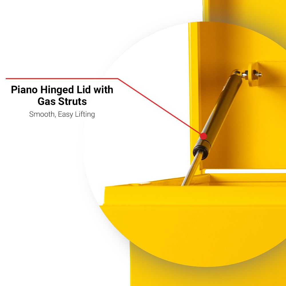 Daytona B850 1219 x 762 x 850mm Yellow Steel Site Box – image 8