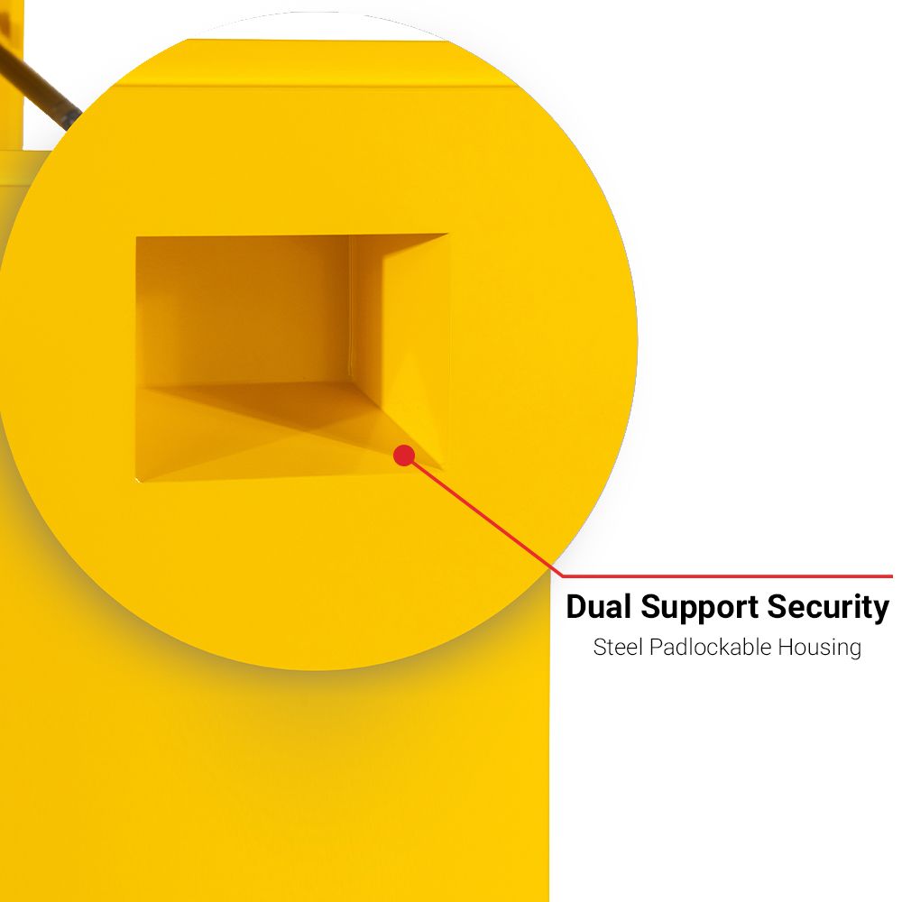 Daytona B850 1219 x 762 x 850mm Yellow Steel Site Box – image 5