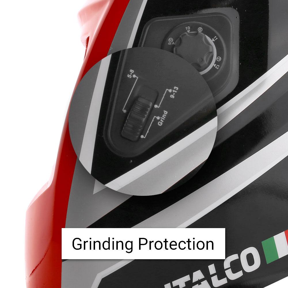 Italco ITAEH Auto-Darkening Variable Shade Welding / Grinding Helmet – image 5
