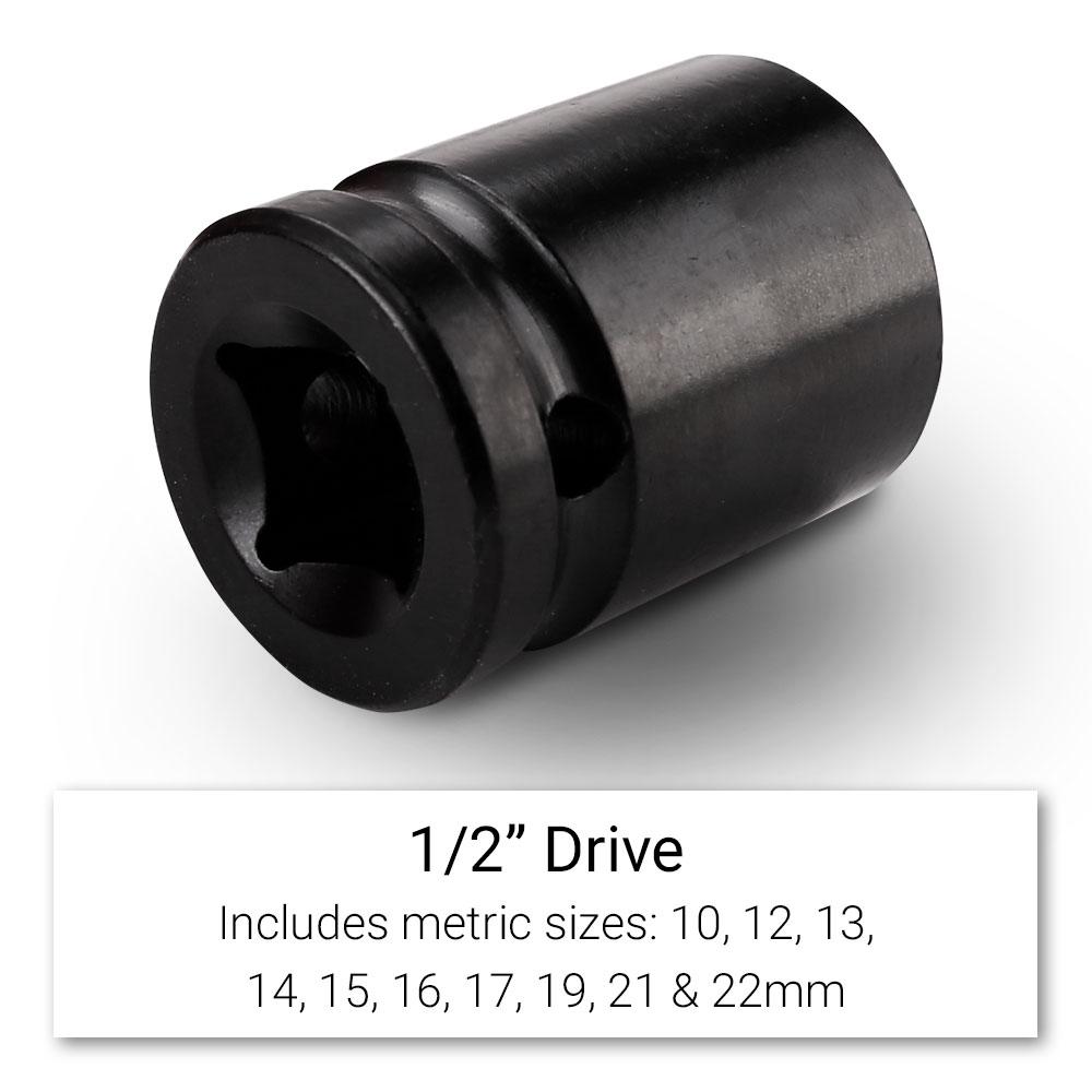 Daytona XTO11M 10pce 1/2" Drive 10-22mm Metric Impact Socket Set – image 3