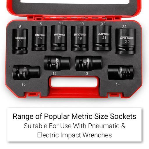 Daytona XTO11M 10pce 1/2" Drive 10-22mm Metric Impact Socket Set – image 2