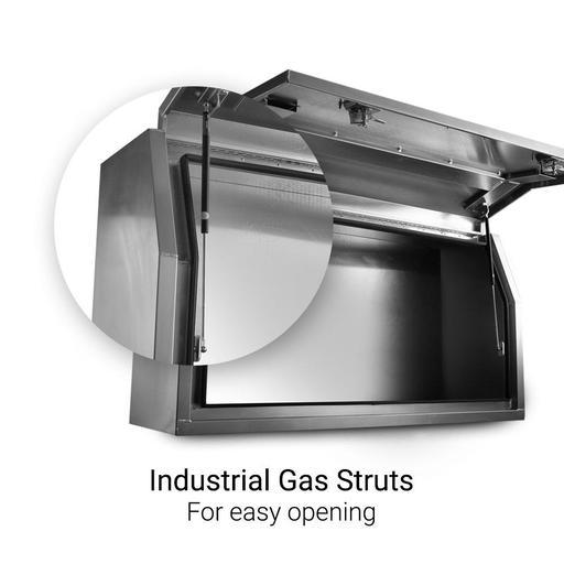 Daytona PIS1700 2mm 1700mm x 530mm x 820mm Full Lid Polished Aluminium Tool Box – image 5