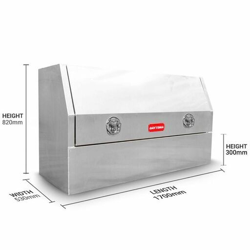 Daytona PIL1700 2mm 1700mm x 530mm x 820mm Half Lid Polished Aluminium Tool Box – image 3