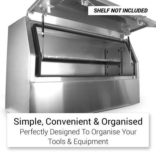 Daytona PIL1700 2mm 1700mm x 530mm x 820mm Half Lid Polished Aluminium Tool Box – image 5