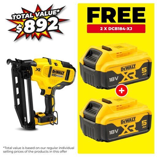DeWalt DCN660N-XE 18V XR Li-ion Cordless Brushless 16Ga Second Fix Nailer - Skin Only