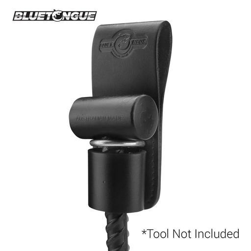 Bluetongue BLU4133 Black Leather Scaffold Hammer Holder with Steel Loop